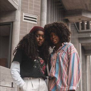 Oversized striped shirt vintage
